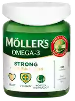 MOLLERS Strong + Vitamin D 2000 IU žuvų taukų kapsulės, 60 vnt.