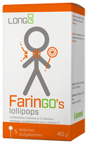 FARINGO'S lollipops šaltalankių su vitaminu C ledinukai, 5 vnt.