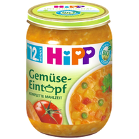 HIPP Daržovių troškinys, nuo 12 mėnesių tyrės, 250 g