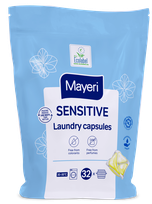 MAYERI Sensitive baltiems ir spalvotiems skalbiniams skirtos kapsulės skalbimui, 32 vnt.