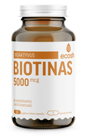 ECOSH bioaktyvus Biotinas 5000 µg kapsulės, 90 vnt.