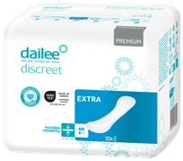 DAILEE Discreet Premium Slim Extra urologiniai įklotai, 10 vnt.