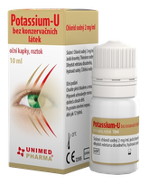 POTASSIUM-U sudirgintoms, sausoms akims akių lašai, 10 ml