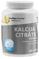 VESELĪBAS PIRAMĪDA Kalcio citratas tabletės, 60 vnt.
