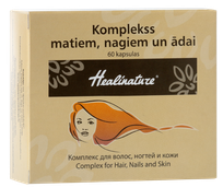 HEALINATURE plaukams, nagams, odai kapsulės, 60 vnt.