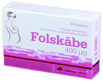 OLIMP LABS Folic Acid 400 tabletės, 30 vnt.