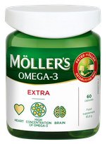 MOLLERS Omega-3 Extra kapsulės, 60 vnt.