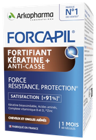 FORCAPIL Fortifiant Keratine+ plaukams ir nagams kapsulės, 60 vnt.