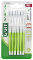 GUM BI-Direction 0.7 mm tarpdančių šepetėlis, 6 vnt.