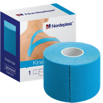 NORDEPLAST   šviesiai mėlyna spalva, 5 cm x 5 m, N1, kineziologinė juosta, 1 vnt.