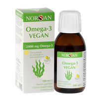 NORSAN OMEGA-3 VEGAN, citrinų skonio aliejus, 100 ml