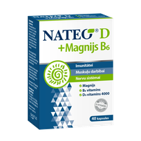 NATEO Nateo D + Magnis B6 kapsulės, 40 vnt.