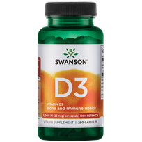 SWANSON Vitaminas D3 1000TV kapsulės, 250 vnt.