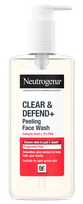 NEUTROGENA Clear&Defend+ Šveičiamasis Prausimosi valomasis gelis veidui, 200 ml