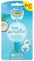 WILKINSON SWORD MyIntuition Comfort Coconut Delight Xtreme 3 vienkartiniai skustuvai, 4 vnt.