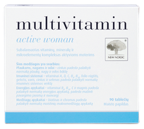 NEW NORDIC multivitaminai moterims ACTIVE WOMAN tabletės, 90 vnt.