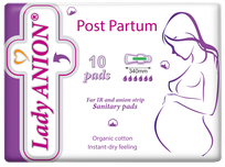 LADY ANION Post Partum higieniniai paketai, 10 vnt.