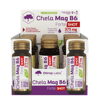 OLIMP LABS Chela - Mag B6 Forte Shot (25 ml) Cherry ampulės, 9 vnt.