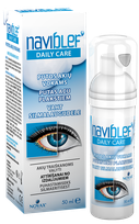 NAVIBLEF sudirgusioms akims akių priežiūros putos, 50 ml