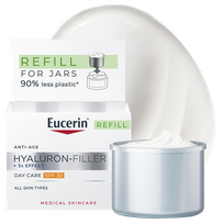 EUCERIN Hyaluron Filler + 3x Effect, SPF 30, Refill veido kremas, 30 ml