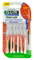 GUM Trav-Ler 0,9 mm  tarpdančių šepetėlis, 6 vnt.