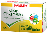WALMARK   Kalcis Magnis Cinkas tabletės, 30 vnt.