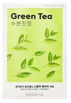 MISSHA Airy Fit Green Tea, drėkinanti ir tonizuojanti veido kaukė, 19 g