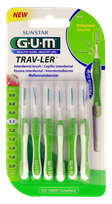 GUM Trav-Ler 1,1 mm  tarpdančių šepetėlis, 6 vnt.