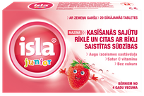 ISLA JUNIOR, braškių skonio,  čiulpiamosios pastilės, 20 vnt.