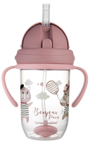 CANPOL BABIES Bonjour Paris, 6m+ rausvas mokymosi puodelis, 270 ml