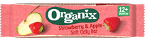 ORGANIX su braškėmis ir obuoliais batonėlis, 23 g