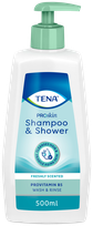 TENA dušo želė/šampūnas šampūnas/dušo želė, 500 ml