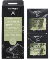 APIVITA Express Beauty Deep With Green Clay (8 ml) veido kaukė, 2 vnt.