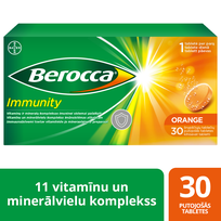 BERROCA Immunity vitaminų kompleksas, šnypščiosios tabletės, 30 vnt.