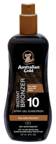 AUSTRALIAN GOLD SPF 10 su apsauga nuo saulės ir bronzantais, purškalas, 237 ml