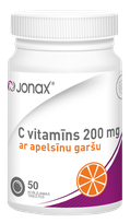 JONAX C vitaminas 200 mg kramtomosios tabletės, 50 vnt.
