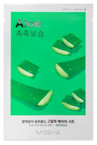 MISSHA Airy Fit Aloe,  sausai odai veido kaukė, 19 g