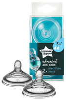 TOMMEE TIPPEE žindukai vidutinės srovės ANTI-COLIC čiulptukas, 2 vnt.