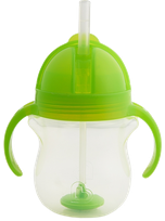 MUNCHKIN 6m+, Green, su rankenom puodeliai su šiaudeliu, 207 ml