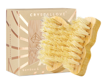 CRYSTALLOVE Butterfly Bamboo Agave Travel Size kūno šepetėlis, 1 vnt.