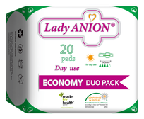 LADY ANION dieniniai, su anijonine juostele higieniniai paketai, 20 vnt.