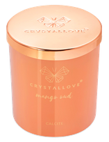 CRYSTALLOVE Calcite Soy Candle & Mango kvepianti žvakė, 400 g