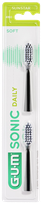 GUM Sonic Daily Soft juodos elektrinių dantų šepetėlių galvutės, 2 vnt.