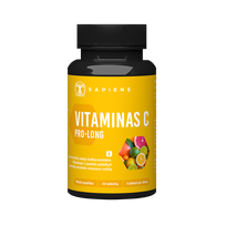 SAPIENS Vitamin C PRO-LONG dengtos tabletės, 30 vnt.