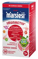 MARSIEČIAI Imunactive braškių skonio  kramtomosios tabletės, 30 vnt.