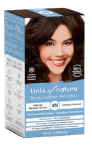TINTS OF NATURE T4N Natural Medium Brown plaukų dažai, 130 ml