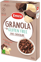 EMCO Granola Duo Chocolate dribsniai, 340 g