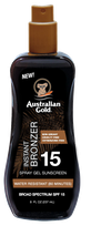 AUSTRALIAN GOLD SPF 15 purškiamas, apsaugantis nuo saulės su bronzantais purškalas, 237 ml