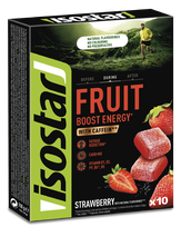 ISOSTAR Energy Fruit Boost braškių skonio guminukai, 10 vnt.