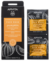 APIVITA Express Beauty With Oumpkin (8 ml) veido kaukė, 2 vnt.